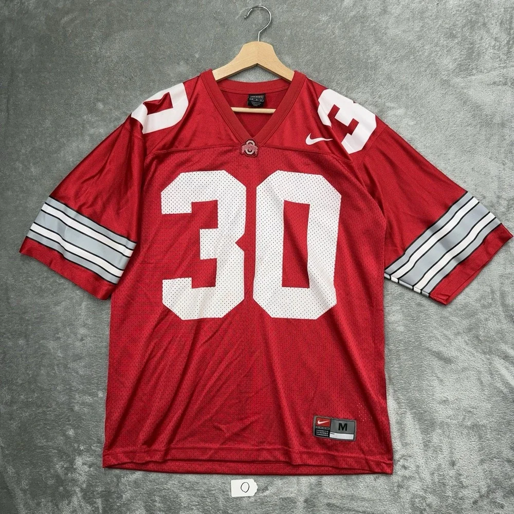 VTG Nike Ohio State Buckeyes Mesh Jersey #30 Authentic Korea-Made Swoosh Size M